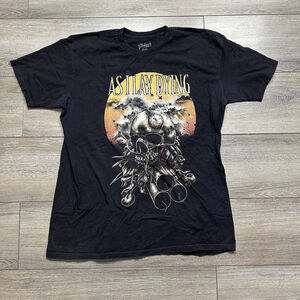 As I Lay Dying Shirt Size XL Philcos Skull Metal Black